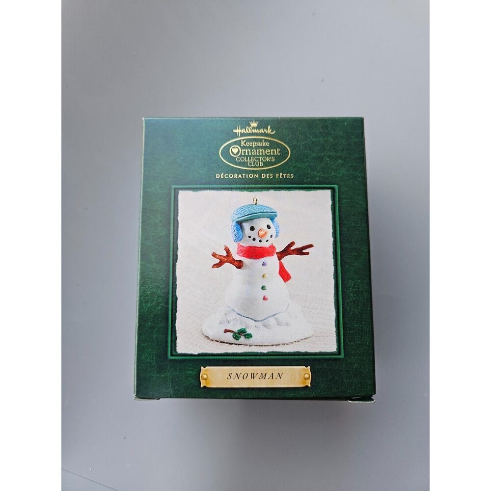 Vintage Hallmark Snowman 2002 KEEPSAKE ORNAMENT COLLECTORS CLUB KOCC